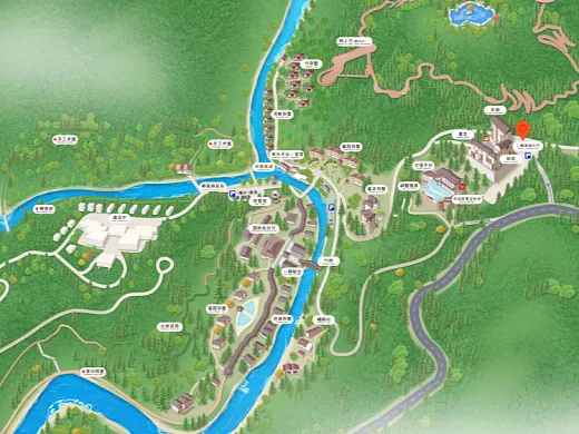 汪场镇结合景区手绘地图智慧导览和720全景技术，可以让景区更加“动”起来，为游客提供更加身临其境的导览体验。